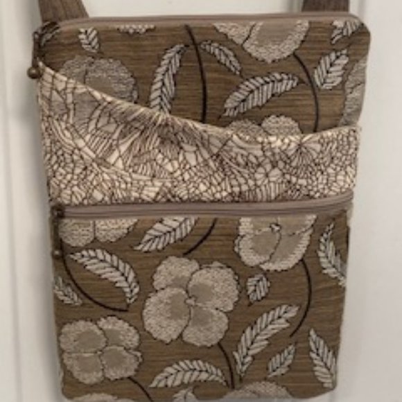 Maruca City Girl Crossbody Tapestry Bag Light Brown/Gray Made In Colorado USA - Picture 10 of 10